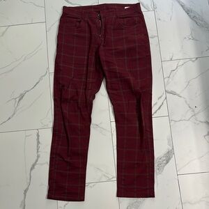 Red Plaid Pants